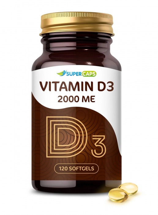 Пищевая добавка SuperCaps VITAMIN D3 2000 ME - 120 капсул - SuperCaps - купить с доставкой в Томске