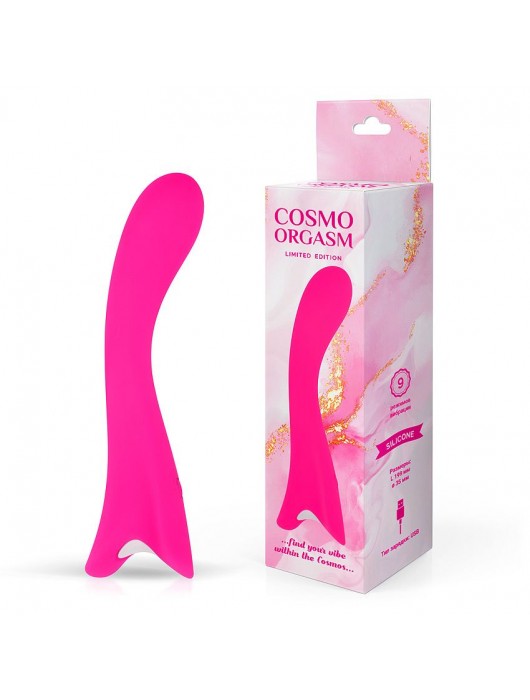 Розовый вибратор для G-стимуляции с 9 режимами вибрации - 19,9 см. - Cosmo