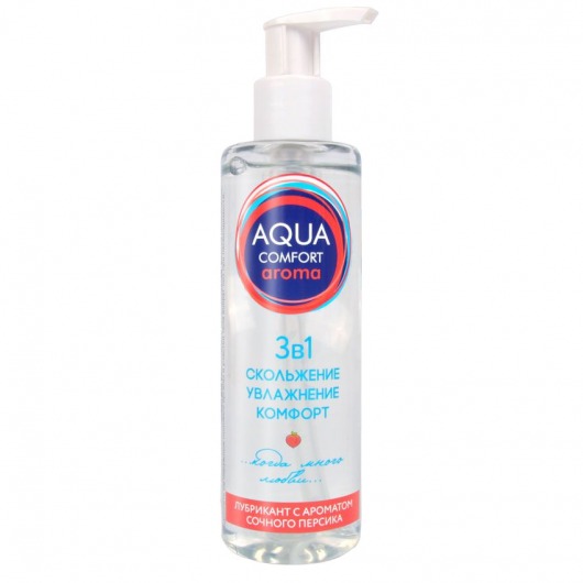Гель-лубрикант на водной основе Aqua Comfort Aroma с ароматом персика - 195 гр. - Биоритм - купить с доставкой в Томске