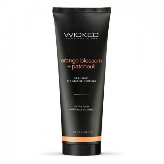 Массажный легкий крем WICKED Orange Blossom plus Patchouli - 120 мл. - Wicked - купить с доставкой в Томске