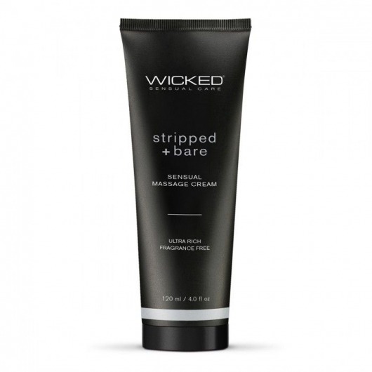 Массажный легкий крем WICKED Stripped plus Bare - 120 мл. - Wicked - купить с доставкой в Томске