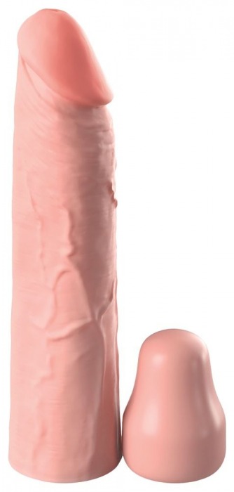 Телесная насадка-удлинитель 1 Inch Silicone X-tension - 17,8 см. - Pipedream - в Томске купить с доставкой