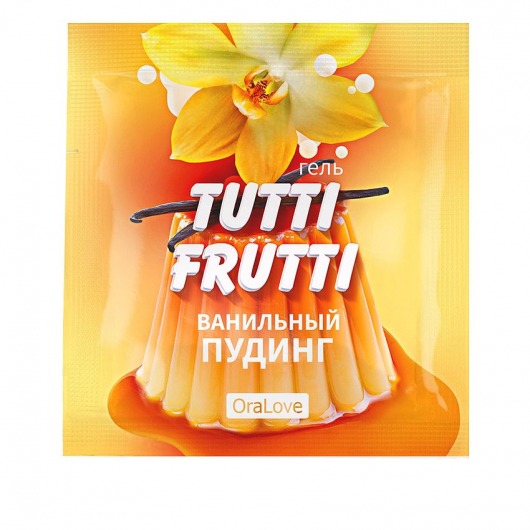 Пробник гель-смазки Tutti-frutti со вкусом ванильного пудинга - 4 гр. - Биоритм - купить с доставкой в Томске