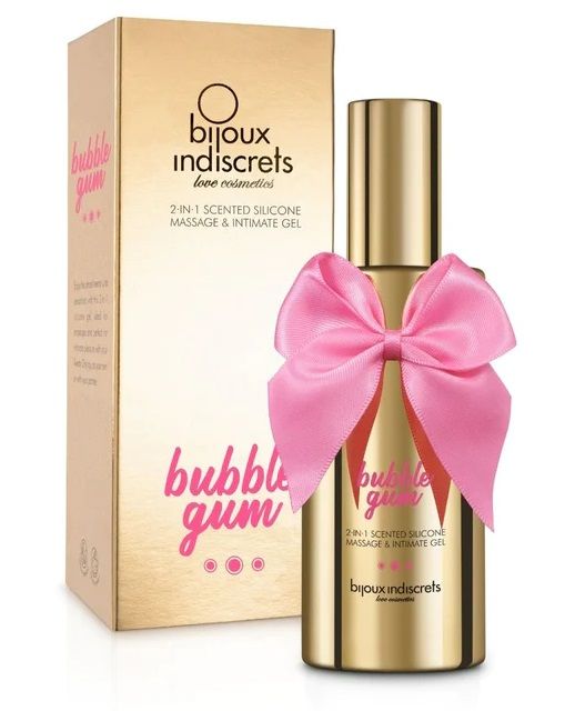 Гель с ароматом жвачки Bubblegum 2-in-1 Scented Silicone Massage And Intimate Gel - 100 мл. - Bijoux Indiscrets - купить с доставкой в Томске