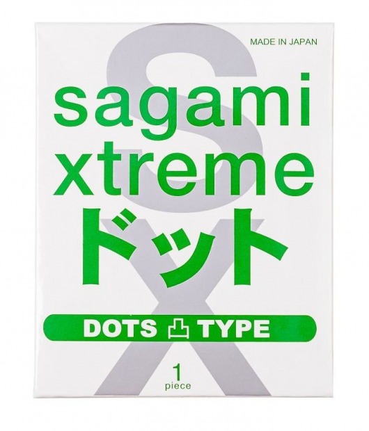 Презерватив Sagami Xtreme Type-E с точками - 1 шт. - Sagami - купить с доставкой в Томске