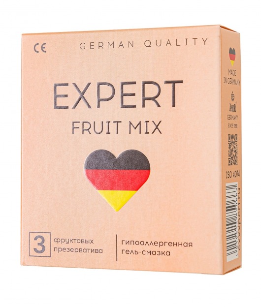 Ароматизированные презервативы EXPERT Fruit Mix - 3 шт. - Expert - купить с доставкой в Томске