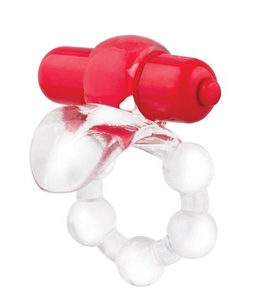 Виброкольцо с язычком и красным виброэлементом Overtime - Screaming O - в Томске купить с доставкой