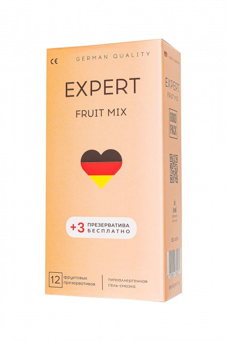 Ароматизированные презервативы EXPERT Fruit Mix - 12 шт.(+3 в подарок) - Expert - купить с доставкой в Томске