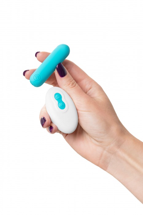 Голубая вибропуля Tnim с пультом ДУ - A-toys купить в Томске с доставкой в Orgasmix.ru Голубая вибропуля Tnim с пультом ДУ - A-toys