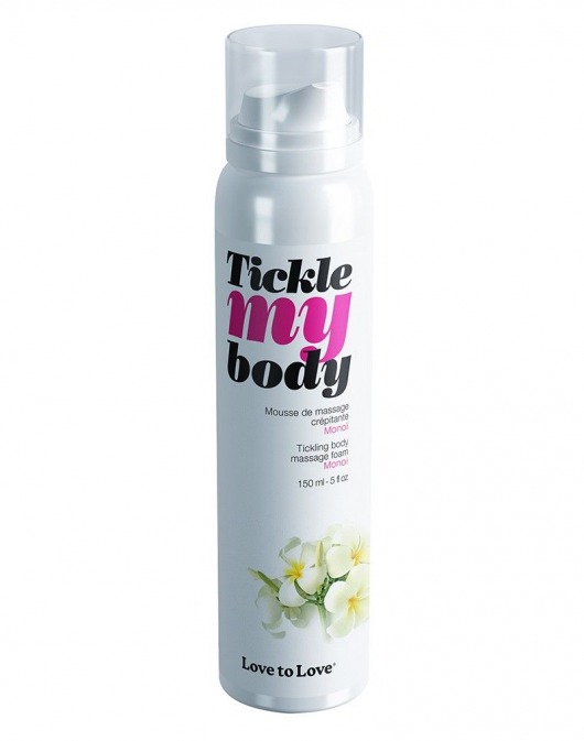 Массажная хрустящая пенка Tickle My Body Monoi с ароматом моной - 150 мл. - Love to Love - купить с доставкой в Томске