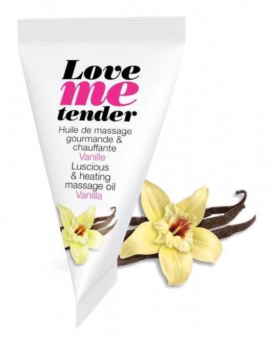 Съедобное согревающее массажное масло Love Me Tender Vanilla с ароматом ванили - 10 мл. - Love to Love - купить с доставкой в Томске