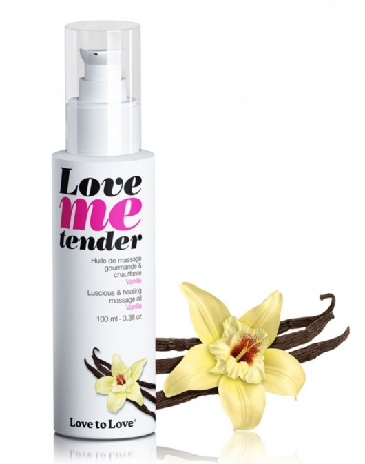 Съедобное согревающее массажное масло Love Me Tender Vanilla с ароматом ванили - 100 мл. - Love to Love - купить с доставкой в Томске