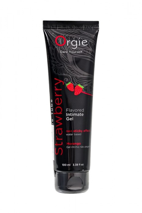 Интимный гель на водной основе Lube Tube Strawberry с клубничным вкусом - 100 мл. - ORGIE - купить с доставкой в Томске