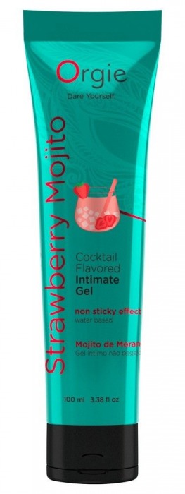 Съедобный интимный гель Orgie Lube Tube Cocktail Strawberry Mojito - 100 мл. - ORGIE - купить с доставкой в Томске