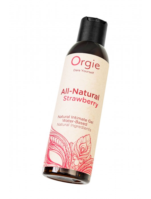 Интимный гель на водной основе All-Natural Strawberry с ароматом клубники - 150 мл. - ORGIE - купить с доставкой в Томске