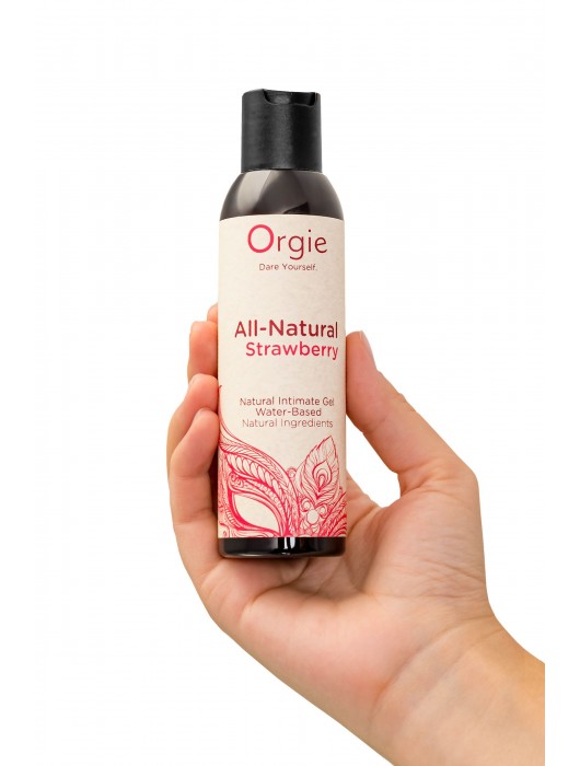 Интимный гель на водной основе All-Natural Strawberry с ароматом клубники - 150 мл. - ORGIE - купить с доставкой в Томске