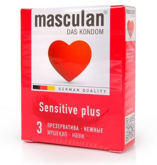 Презервативы Masculan Sensitive plus - 3 шт. - Masculan - купить с доставкой в Томске