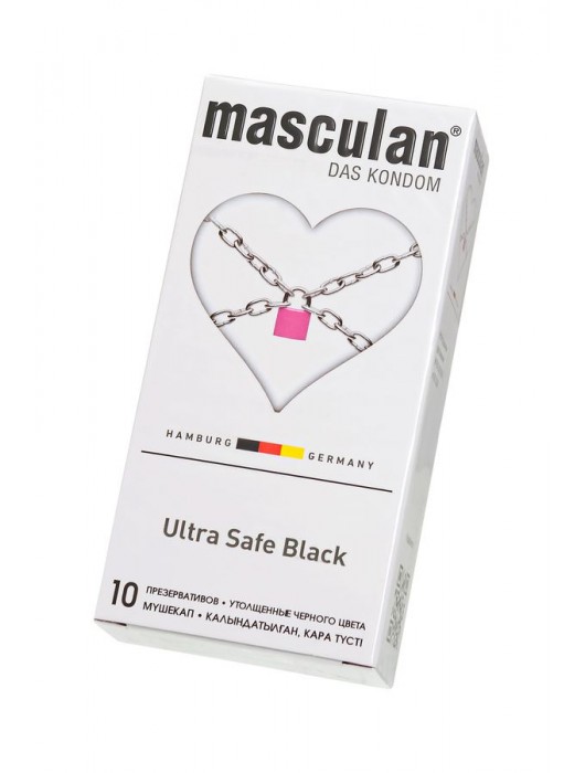 Ультрапрочные презервативы Masculan Ultra Safe Black - 10 шт. - Masculan - купить с доставкой в Томске