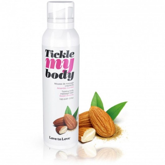 Массажная хрустящая пенка Tickle My Body Sweet Almonds с ароматом миндаля - 150 мл. - Love to Love - купить с доставкой в Томске
