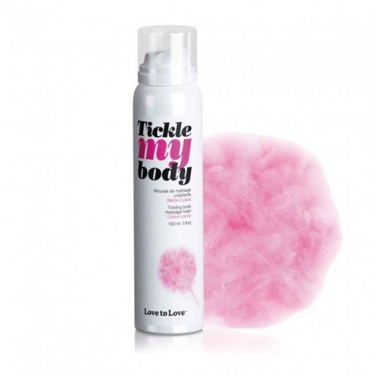 Массажная хрустящая пенка Tickle My Body Cotton Candy с ароматом сладкой ваты - 150 мл. - Love to Love - купить с доставкой в Томске