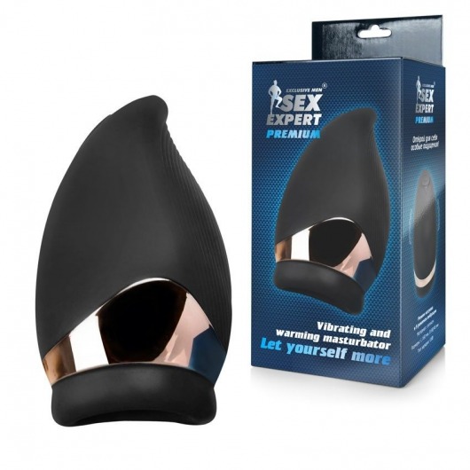 Черный вибромастурбатор Sex Expert - Sex Expert - в Томске купить с доставкой