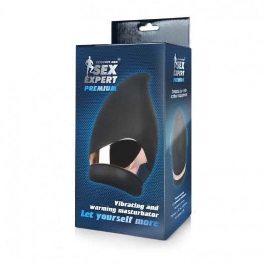 Черный вибромастурбатор Sex Expert - Sex Expert - в Томске купить с доставкой