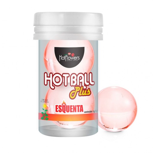 Лубрикант на масляной основе Hot Ball Plus с разогревающим эффектом (2 шарика по 3 гр.) - HotFlowers - купить с доставкой в Томске