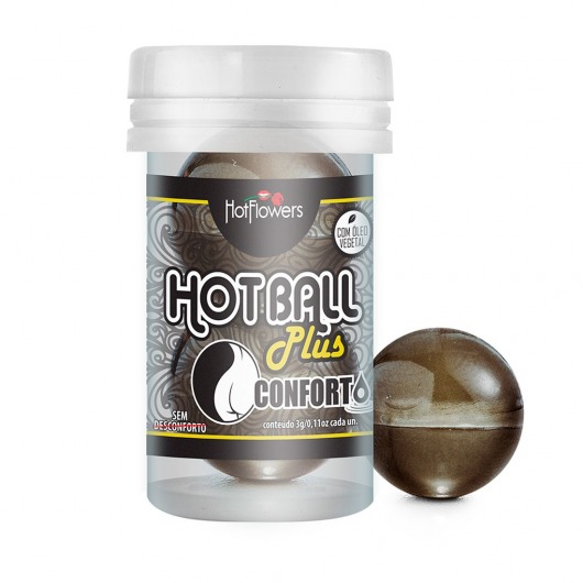 Анальный лубрикант на масляной основе Hot Ball Plus Conforto (2 шарика по 3 гр.) - HotFlowers - купить с доставкой в Томске