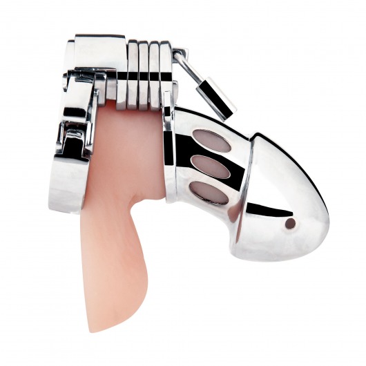 Клетка на пенис из металла Obedience Cock Cage - BlueLine - купить с доставкой в Томске