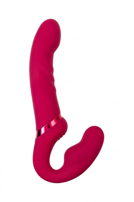 Малиновый безремневой страпон Lapis - 23 см. - Lovense - купить с доставкой в Томске