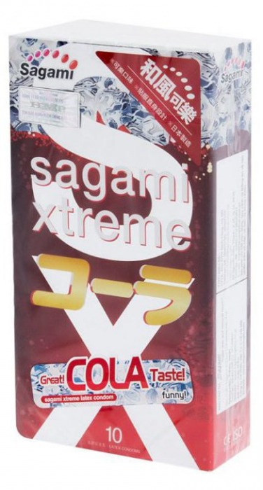 Ароматизированные презервативы Sagami Xtreme COLA - 10 шт. - Sagami - купить с доставкой в Томске