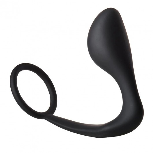 Черное эрекционное кольцо с анальной пробкой Anal Plug With Cockring - Dream Toys - в Томске купить с доставкой