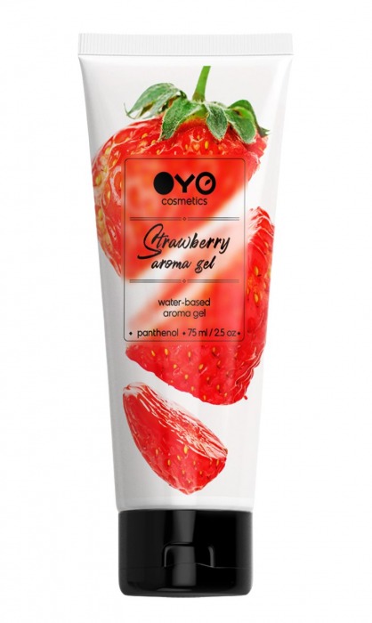 Лубрикант на водной основе OYO Aroma Gel Strawberry с ароматом клубники - 75 мл. - OYO - купить с доставкой в Томске