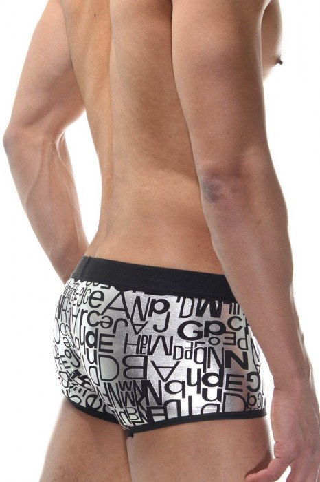 Мужские серебристые трусы-боксеры с принтом - Don Moris купить с доставкой