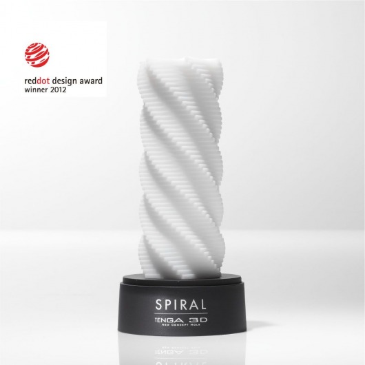 Белый 3D мастурбатор SPIRAL - Tenga - в Томске купить с доставкой