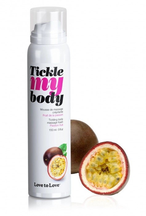 Массажная хрустящая пенка Tickle my body с ароматом маракуйи - 150 мл. - Love to Love - купить с доставкой в Томске