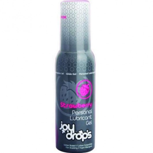Смазка на водной основе со вкусом клубники JoyDrops Strawberry - 100 мл. - JoyDrops - купить с доставкой в Томске