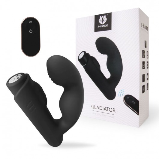 Черный вибромассажер Gladiator - 10,7 см. - S-HANDE - в Томске купить с доставкой