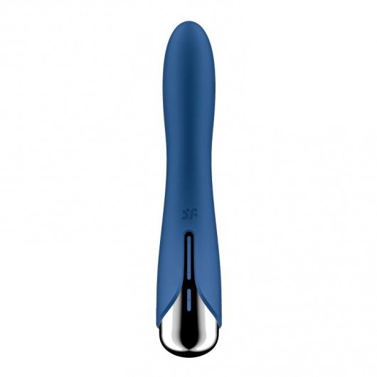 Синий вибратор-ротатор Spinning Vibe 1 - 18 см. - Satisfyer
