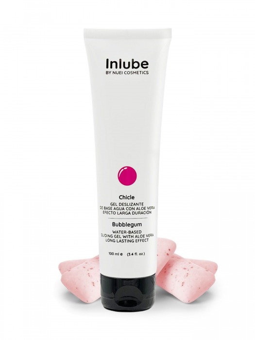 Лубрикант на водной основе Nuei Inlube с алоэ вера и ароматом бабл-гам - 100 мл. - Nuei cosmetics - купить с доставкой в Томске