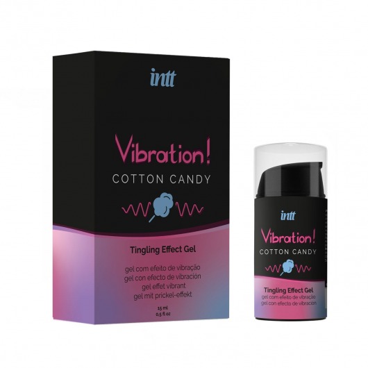 Жидкий вибратор Vibration Cotton Candy с ароматом сахарной ваты - 15 мл. - INTT - купить с доставкой в Томске