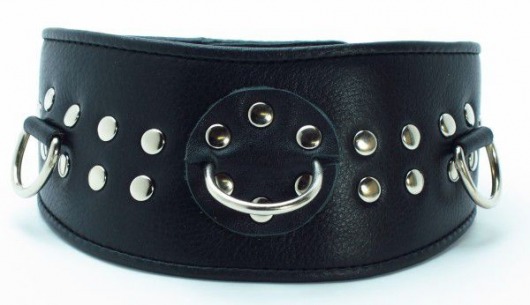 Кожаный ошейник для эротических игр - БДСМ Арсенал - купить с доставкой в Томске