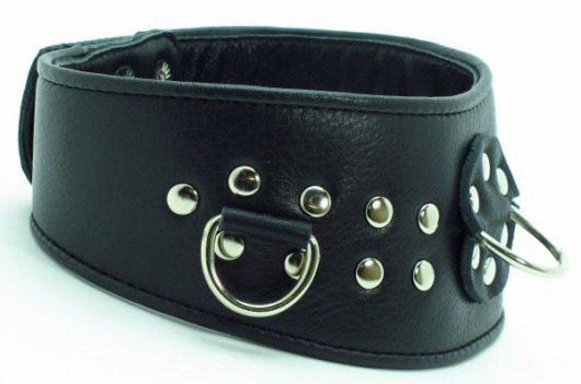 Кожаный ошейник для эротических игр - БДСМ Арсенал - купить с доставкой в Томске