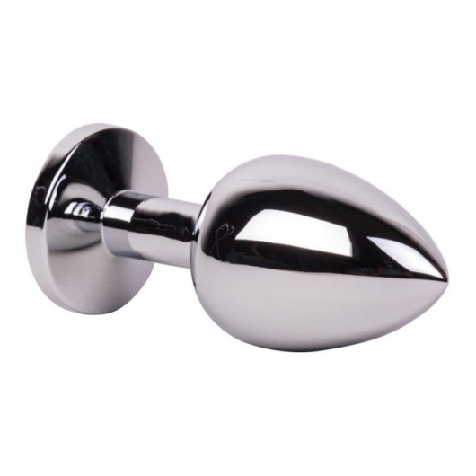 Большой стальной плаг с розовым кристаллом Pink Bubble Gum - 9,5 см. - Erotic Fantasy - купить с доставкой в Томске