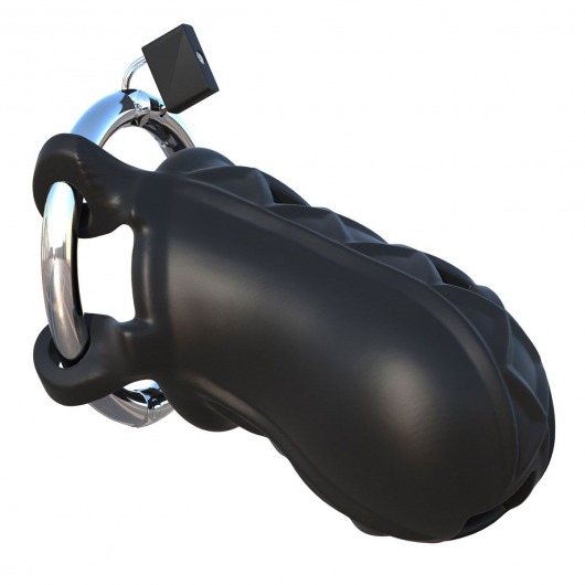 Черный замок верности Extreme Silicone Cock Blocker - Pipedream - купить с доставкой в Томске