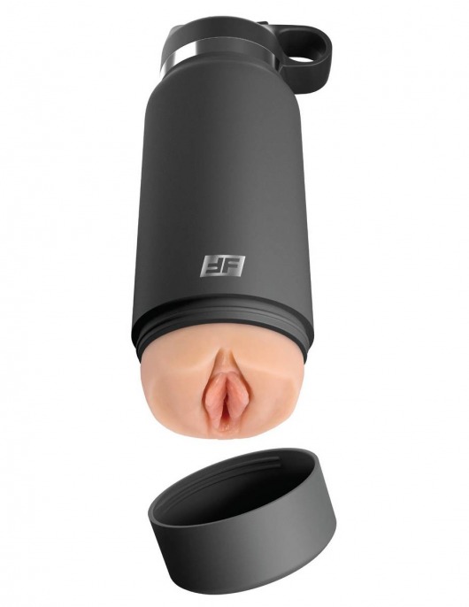 Серый мастурбатор в виде бутылки F*ck Flask - Pipedream - в Томске купить с доставкой