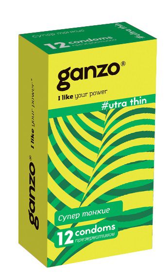 Ультратонкие презервативы Ganzo Ultra thin - 12 шт. - Ganzo - купить с доставкой в Томске