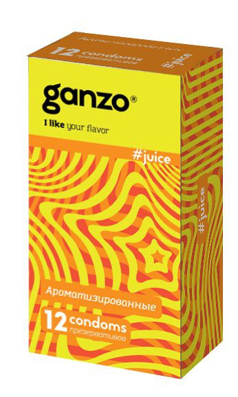 Ароматизированные презервативы Ganzo Juice - 12 шт. - Ganzo - купить с доставкой в Томске