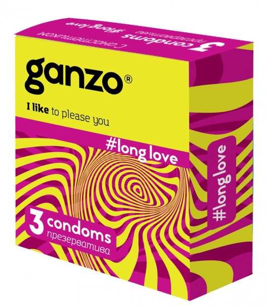 Презервативы с анестетиком для продления удовольствия Ganzo Long Love - 3 шт. - Ganzo - купить с доставкой в Томске