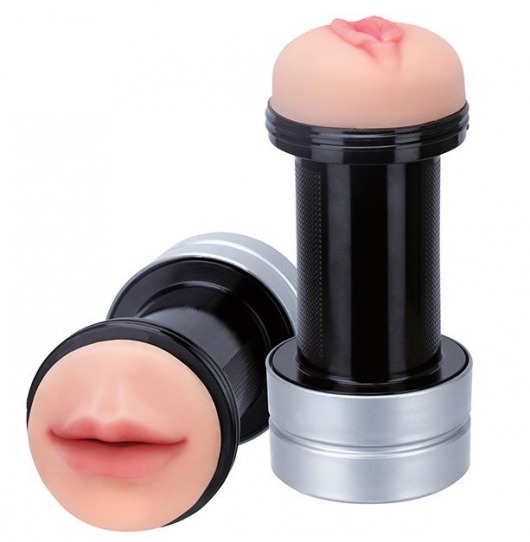 Двусторонний мастурбатор REALSTUFF 2 IN 1 HUMMER MOUTH   VAGINA - ротик и вагина - Dream Toys - в Томске купить с доставкой